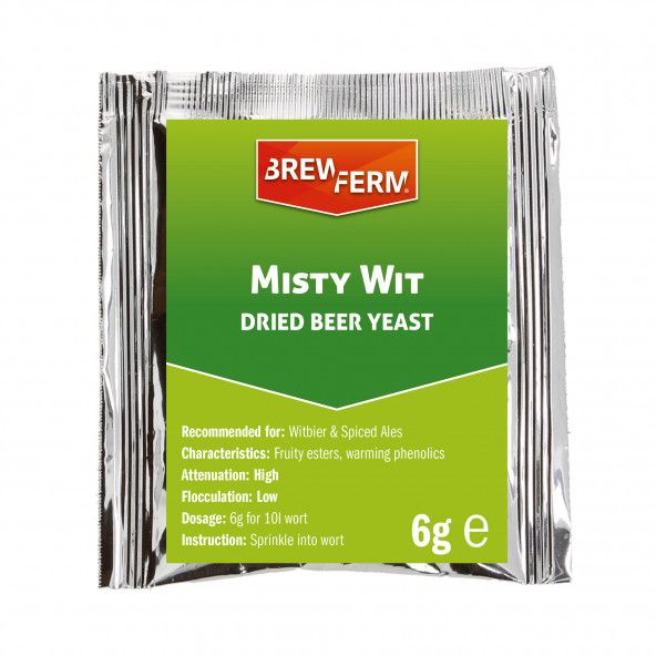 sporadisk guld suspendere Brewferm Misty Wit 6g yeast BBE 31.05.2023 - Melkkobrew