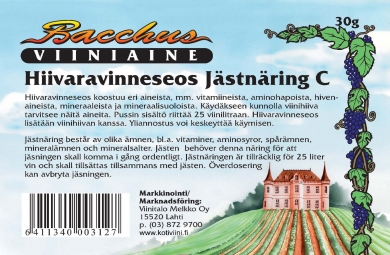 Bacchus Hiivaravinneseos 30g