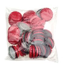 Crown cap 29 mm 50 pcs RED