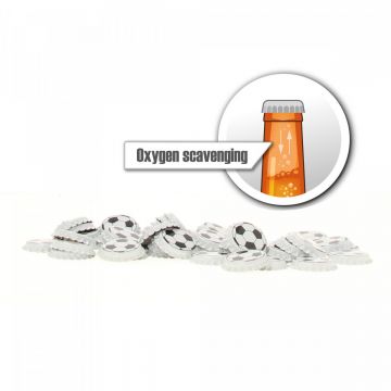 Oxygen scavenging caps 26mm OS FOOTBALL WC 100 pcs