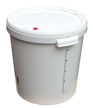 Lid w/hole for Melkko fermenting bucket 30l, white