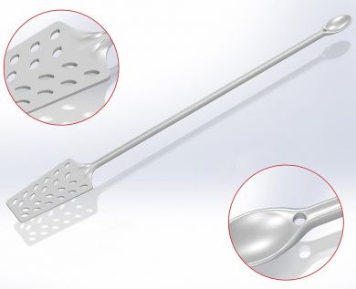 Mixing paddle with spoon 58cm