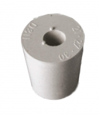 Kumikorkki D24/18,  9 mm reikä, harmaa