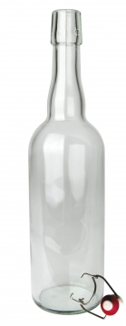 Flaska Bygel 75 cl Klarglas med patentkork
