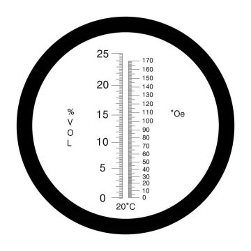 Refraktometer 0-170 °OE / 0-25 vol% + ATC