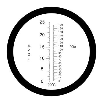 Refraktometri 0-170 °OE / 0-25 vol% + ATC