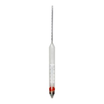 Beer hydrometer 0-10° Plato + thermometer