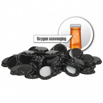 Oxygen scavenging caps 26mm 100pcs black