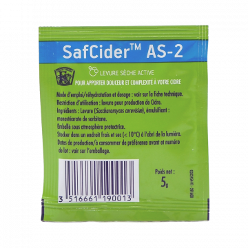 SafCider AS-2 5g cider yeast