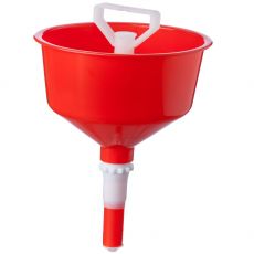 Self-leveling funnel with two spacers